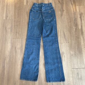 60s Chic H.I.S High Waisted Woman’s Blue Denim Jeans 27
